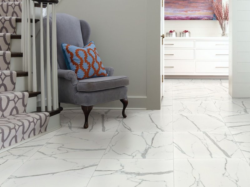 Entrance with tiled marble floor from Simonian Flooring Inc in Village, NV